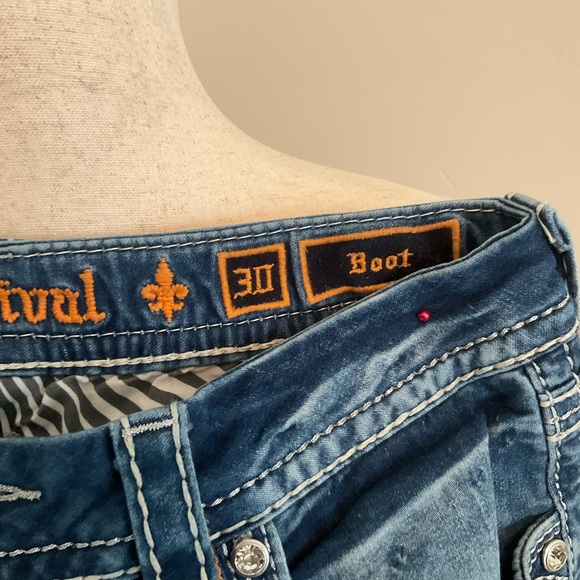 Rock Revival Dark Blue Boot Cut Jeans - Picture 3 of 3